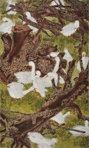 《安然有恙》130X220cm紙本2014年
