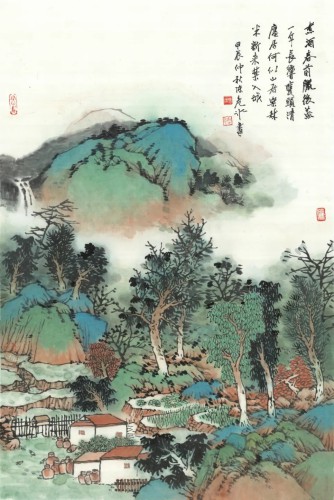 四時田園雜興-冬日九（廛居何似山居樂）2024年 68×46cm