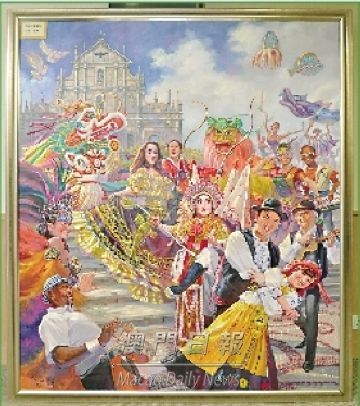 黎鷹油畫《樂滿城》