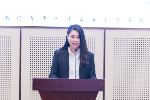 黃浦區學員代表王靖煒匯報發言